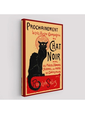 Buyolog Siyah Kedi Tablosu - Le Chat Noir Theophile STEINLEN-6431