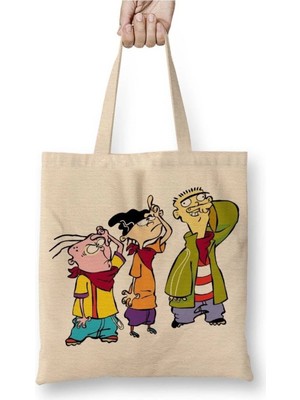 Dekado Ed Edd ve Eddy Bez Çanta Uzun Saplı