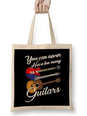 Dekado Funny You Can Never Have Too Many Guitars Pun Bez Çanta Uzun Saplı