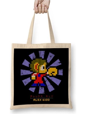 Dekado Alex Kidd Retro Japanese Bez Çanta Uzun Saplı