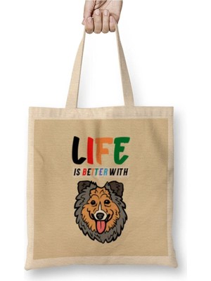 Dekado Funny Dog Lover Gift For Women Men Bez Çanta Uzun Saplı