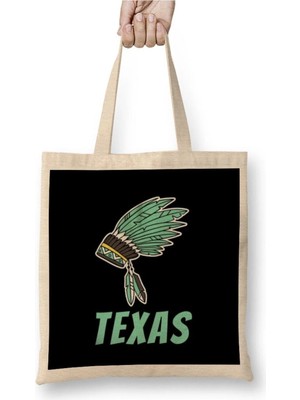 Dekado Culture Texas Love Vintage Retro Bez Çanta Uzun Saplı