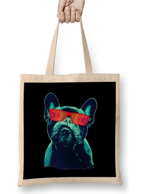 Dekado French Bulldog 80S Style Neon Bez Çanta Uzun Saplı