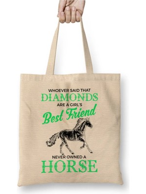 Dekado Whoever Horses Are A Girl S Best Friend Not Diamonds Bez Çanta Uzun Saplı