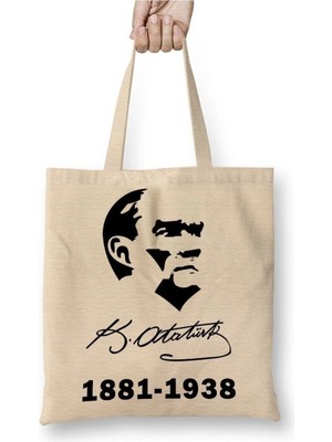 Dekado 19 Mayıs Atatürk Bez Çanta Uzun Saplı
