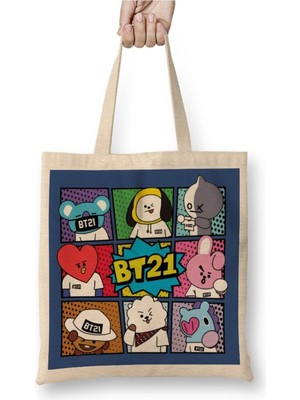 Dekado Bts BT21 03 Bez Çanta Uzun Saplı