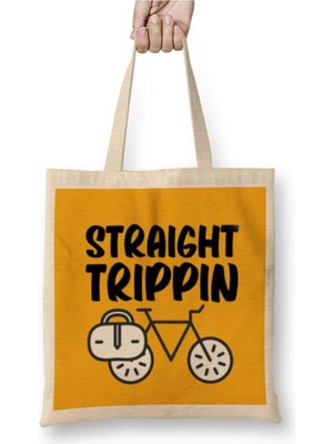 Dekado Funny Travel Gift Design Lover- Trippin Wanderlust Journey Adventurer Vacation Bez Çanta Uzun Saplı