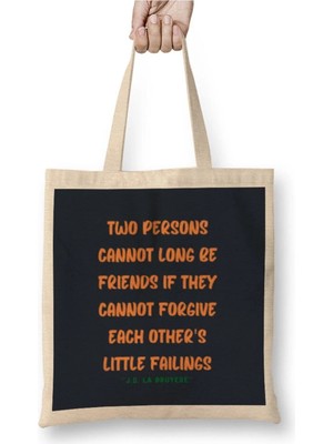 Dekado Friendship Quotes Gift Jean De La Bruyere Bez Çanta Uzun Saplı