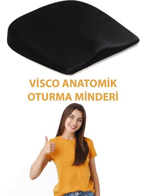 Premini Konforlu Visco Anatomik Oturma Minderi, Ortopedik Sandalye Destek