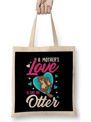 Dekado Cute & Funny A Mother's Love Is Like No Otter Pun Bez Çanta Uzun Saplı