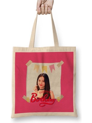 Dekado Happy Birthday Jisoo Blackpink 2022 Bez Çanta Uzun Saplı