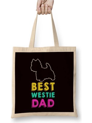 Dekado Best Wesite Dad West Highland Terrier Father Dog Breed Owner Bez Çanta Uzun Saplı
