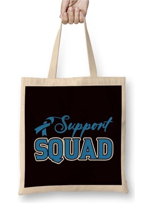 Dekado Support Squad Child Abuse Prevention Month April Awareness Bez Çanta Uzun Saplı