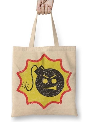 Dekado Bom Bom Bomb Serious Sam Bomb Logo Bez Çanta Uzun Saplı
