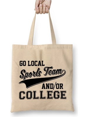 Dekado Go Local Sports Team And Or College Cute & Funny Bez Çanta Uzun Saplı