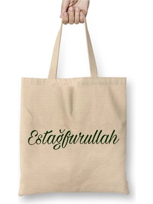Dekado Estağfurullah Bez Çanta Uzun Saplı