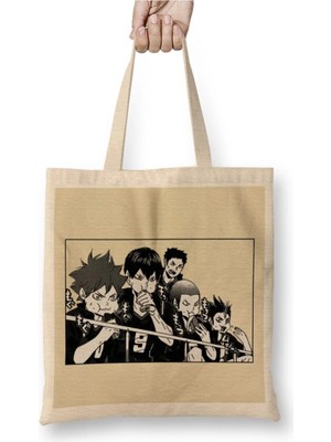Dekado Haikyuu Karasuno Bez Çanta Uzun Saplı