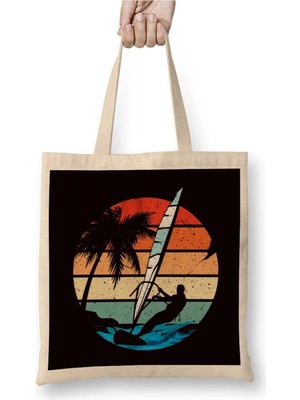Dekado Retro Windsurfer Windsurfing Ocean Wave Surfboard Surfing Bez Çanta Uzun Saplı