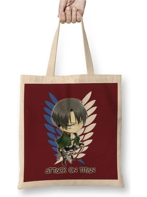 Dekado Attack On Titan Manga Art Levi Ackerman Chibi Bez Çanta Uzun Saplı