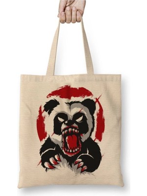 Dekado Tehlikeli Panda Bez Çanta Uzun Saplı