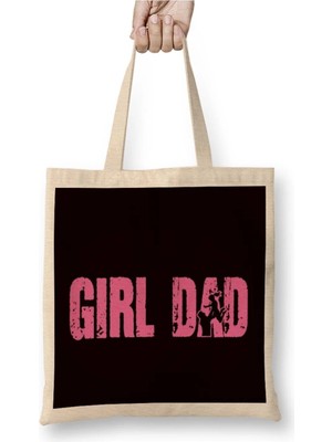 Dekado Girl Papa Dad Father Daughter Daddy Stepdad Husband Poppa Bez Çanta Uzun Saplı