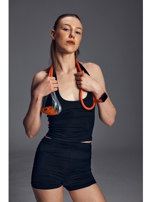 Scorp Perfectum Kadın Halter Yaka Spor Atlet Top Tank Siyah