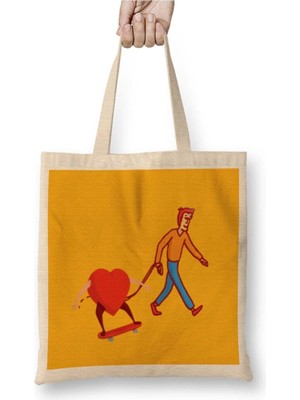 Dekado Funny Heart Bez Çanta Uzun Saplı