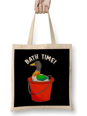 Dekado Cute Bath Time Duck Adorable Duckling Splashing Bez Çanta Uzun Saplı