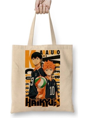 Dekado Haikyuu Volleyball Karasuno Bez Çanta Uzun Saplı