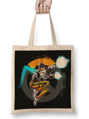 Dekado Overwatch One Fanart Tracer Bez Çanta Uzun Saplı