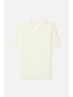 Mudo Erkek Kırık Beyaz Polo Yaka T-Shirt