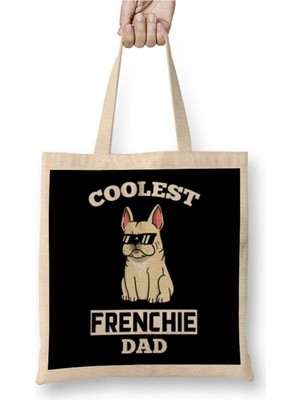 Dekado Coolest Cream French Bulldog Dad Bez Çanta Uzun Saplı