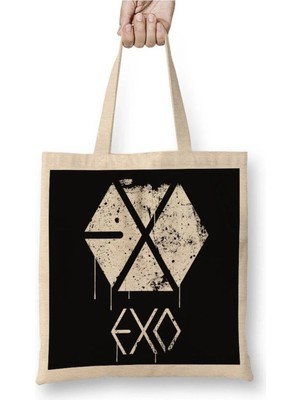 Dekado Exo Grunge Spraypaınt Bez Çanta Uzun Saplı