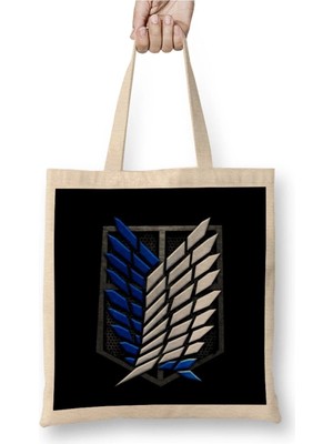 Dekado Metallic Survey Corps Logo Attack On Titan Survey Corps Bez Çanta Uzun Saplı