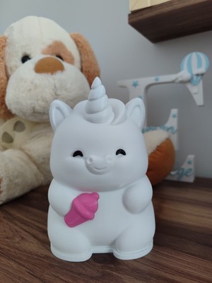 Meta Threed Dekoratif Unicorn Figürlü Gece Lambası / Ortam Işığı / Masa Üstü Dekor / Hediyelik