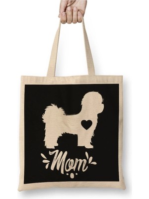 Dekado Shih Tzu Dog Mom Mother's Day Gift Bez Çanta Uzun Saplı