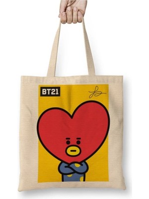Dekado BT21 Tata Bts Bez Çanta Uzun Saplı