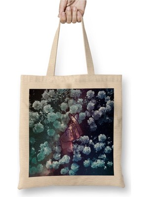 Dekado Kpop Korean Love Finger Snap Floral Space Bez Çanta Uzun Saplı