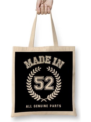 Dekado 1952 Made In 52 All Genuine Parts Bez Çanta Uzun Saplı