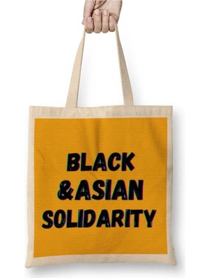 Dekado Black Asian Solidarity Black History Month Blm Black Lives Matter Bez Çanta Uzun Saplı