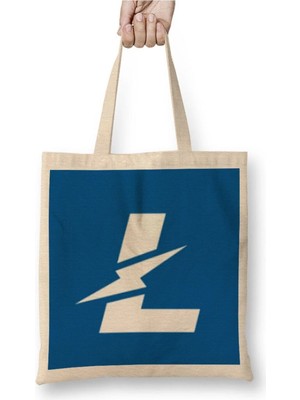 Dekado Litecoin To Tthe Moon Logo Bez Çanta Uzun Saplı