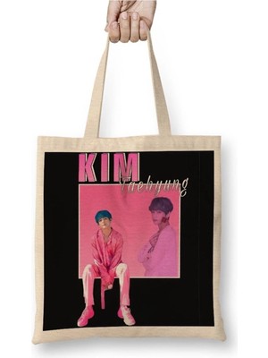 Dekado Bts Kim Taehyung V 90S Bez Çanta Uzun Saplı