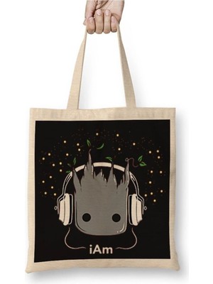 Dekado Baby Groot Bez Çanta Uzun Saplı