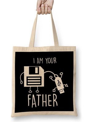 Dekado Cute & Funny USB Floppy Disk I Am Your Father Pun Bez Çanta Uzun Saplı