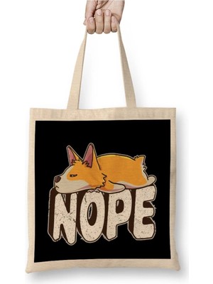 Dekado Corgi Nope Sleeping Dog Bez Çanta Uzun Saplı
