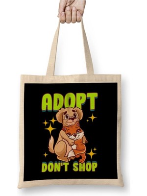 Dekado Cute Cat & Dog Adopt Don T Shop Bez Çanta Uzun Saplı