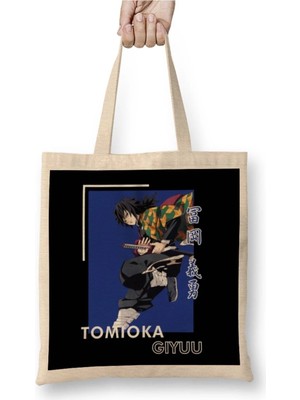 Dekado Demon Slayer Tomioka Giyuu Bez Çanta Uzun Saplı