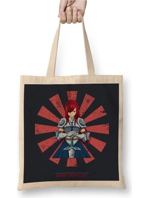Dekado Erza Scarlet Retro Japanese Fairy Tail Bez Çanta Uzun Saplı