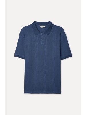 Mudo Erkek Indigo Comfort Fit Polo Yaka T-Shirt