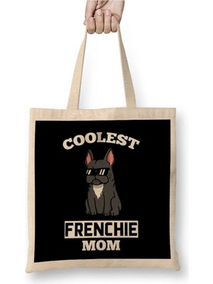Dekado Coolest Cream French Bulldog Mom 01 Bez Çanta Uzun Saplı
